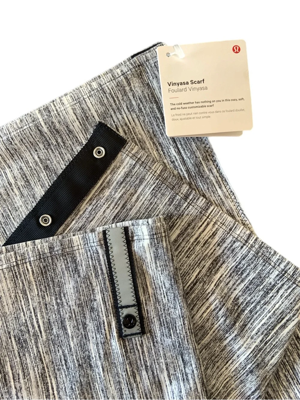 Lululemon Vinyasa Scarf NWT Space Dye Camo Black/White